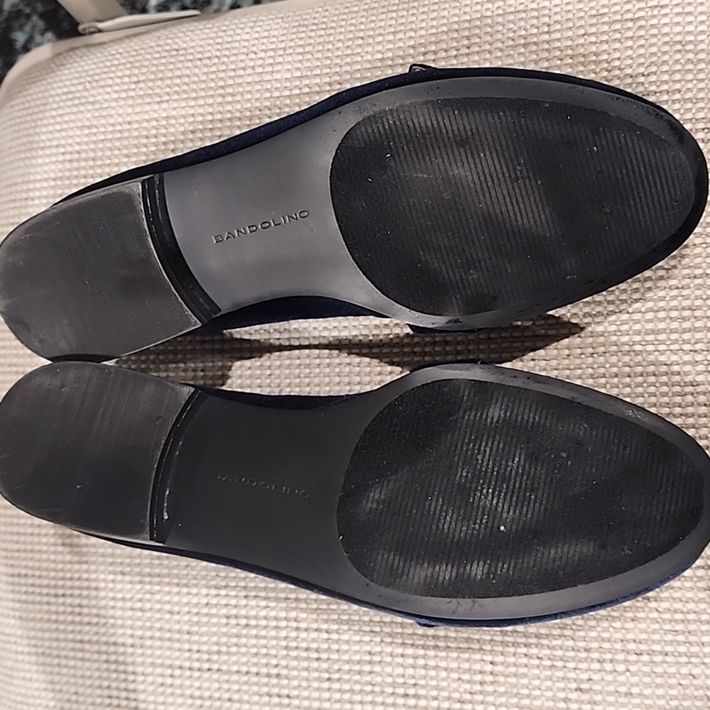 Bandolino Dark Blue Velvet Loafers Size 9 - Picture 7 of 7